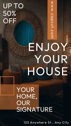 Interior Design Instagram Story Brown Simple