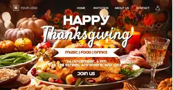 Thanksgiving Celebration Promotion Landing Page