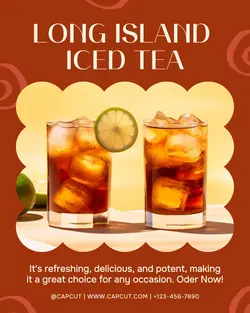 Brown Minimalist Cocktail Promotion Instagram Post