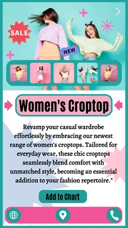 Women's Croptop Display Instagram Story