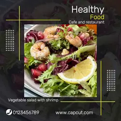Transparent food promotions instagram post