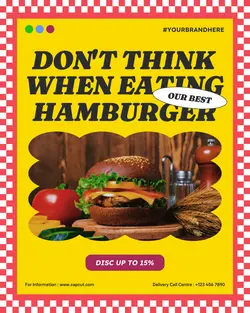Food And Beverage Burger Promo Instagram Post