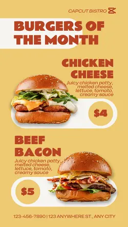 Yellow Food Product Display Instagram Story