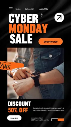 Cyber Monday Electronic Sale Tiktok Post