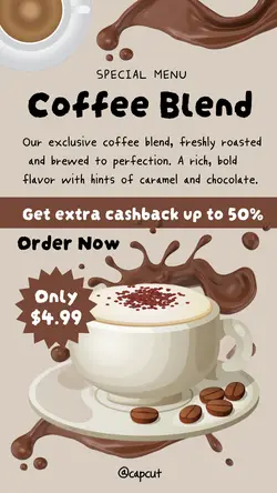 Cafe Special Menu Promotion Instagram Story