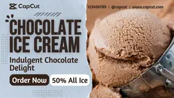 Chocolate Ice Cream Promo Facebook Cover