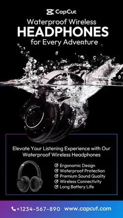 Electronics Waterproof Wireless Headphones Instagram Story