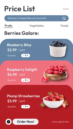Fruit Pricelist Instagram Story