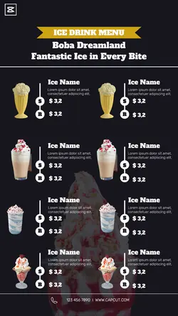 Food Ice Menu Instagram Story