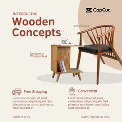 Furniture Wooden Concept - IG Post Template