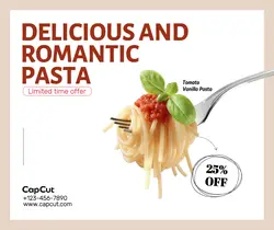 Foods Pasta Discount Campaign minimalist style