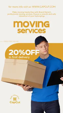 Moving service Discount Minimalist