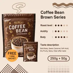 E-commerce Coffee Bean Product Callout Funky Brown