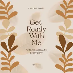 Beauty Skincare Get Ready with Me Instagram Template