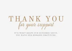Non-Marketing Card Thank You White Minimalist
