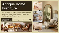 Antique furniture business template design for business Promotion