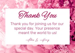 NON-MARKETING THANK YOU PERSONAL CARD