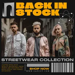 fashion streetwear product view back in stock