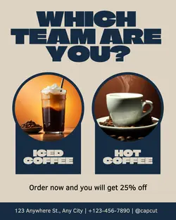 This or that coffee menu instagram portrait