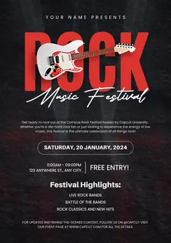 Non-Marketing Campus Event-Music festival