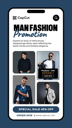 Man Fashion Promotion Instagram Story