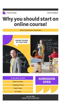 Education Class Promotion Instagram Story Post