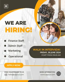 We Are Hiring Instagram Post