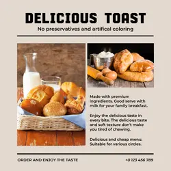 Delicious Toast Instagram Post
