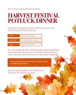 Thanksgiving Invitation Instagram Portrait