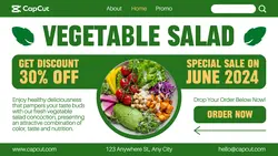 Food Vegetable Salad Promotion Twitter Post