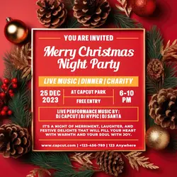 Christmas Night Party Invitation Instagram Post