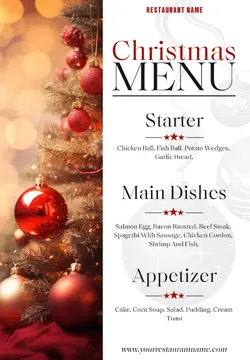 Christmas Dinner Menu