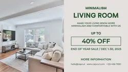 Living Room Minimalism Promotion Twitter Post