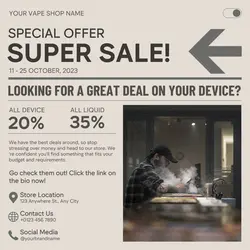 Vape Shop Promotion Instagram Post