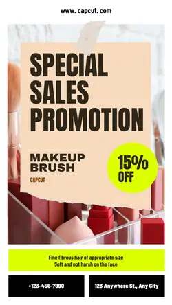 Beauty Makeup brush Display Vintage
