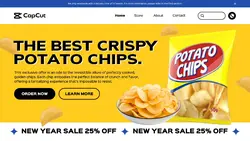 Potato Chips New Year Sale Promotion Website