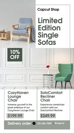 Furniture Lounge Chair Product Display Instagram Story
