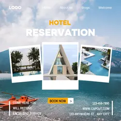 Hotel Reservation Travel Resort Instagram Post