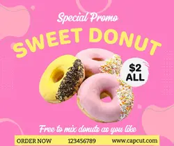 Sweet Donut Promo Facebook Post