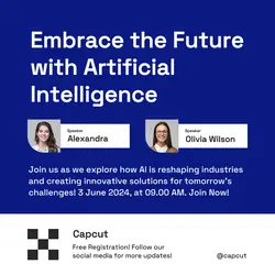 Blue Modern Webinar About AI Instagram Post
