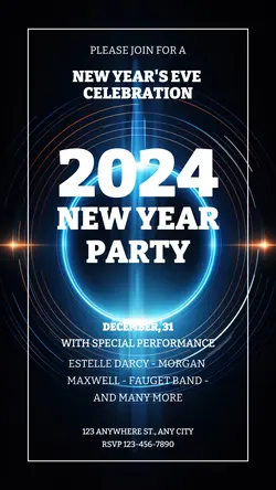New Year's Party Invitaion Instagram Story