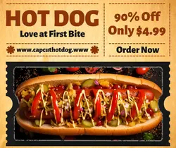 Food Hot Dog Promotion Facebook Post