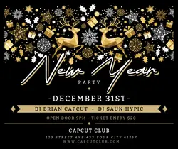 New Year Party Black Gold