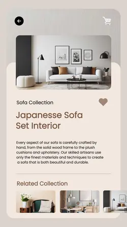 Cream Furniture Promotion With UI Style IG Story