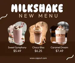 Milkshake Menu Facebook Post