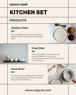 Kitchen Set Display Product Instagram Potret