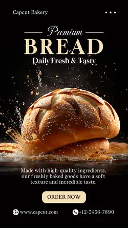 Food and Beverages Bread Bakery Promotion Instagram Story
