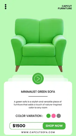 Household Accessories & Furniture GREEN UI SOFA