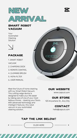 Electronic Smart Robot Vacuum Product Display