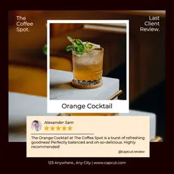 Cafe Drink Client Review Instagram Post Minimalist